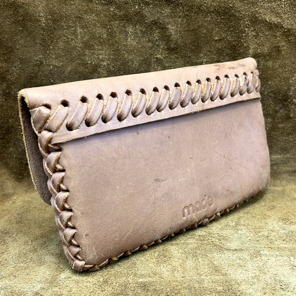 Made Leather Wallet Clutch Pouch